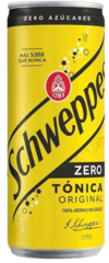 Lata de tónica schweppes zero